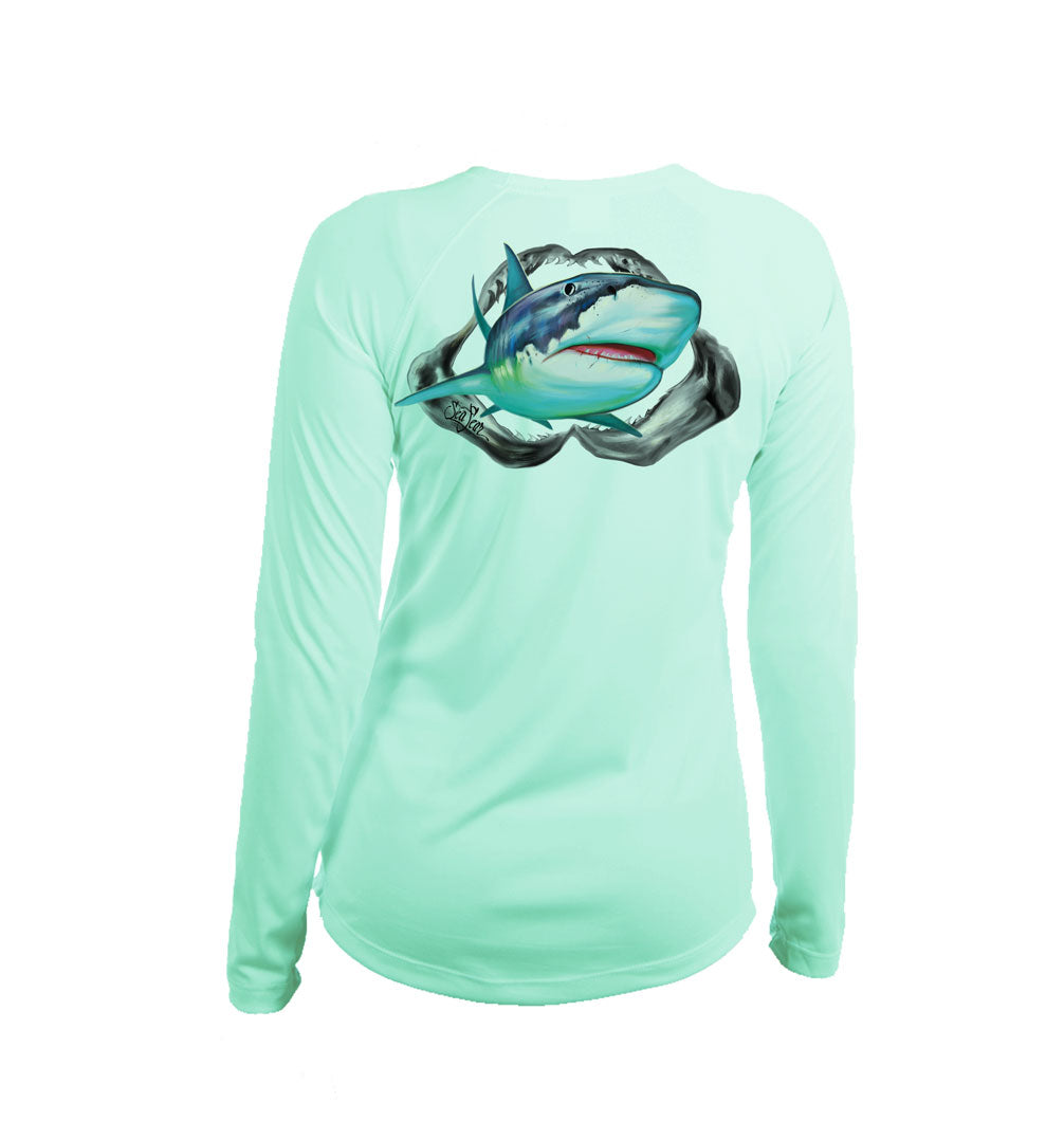 Tiger Shark V-Neck Performance Tee