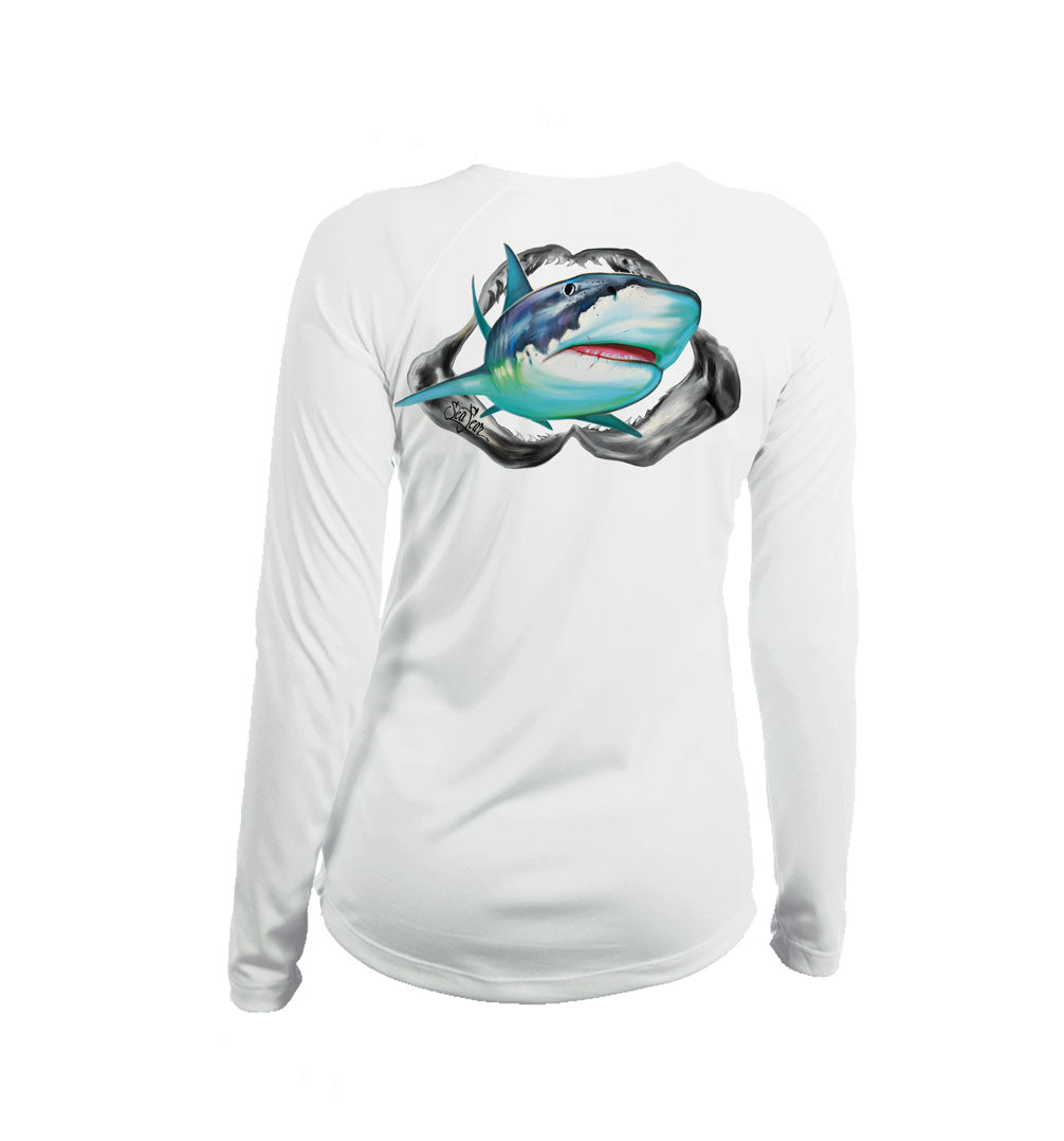 Tiger Shark V-Neck Performance Tee