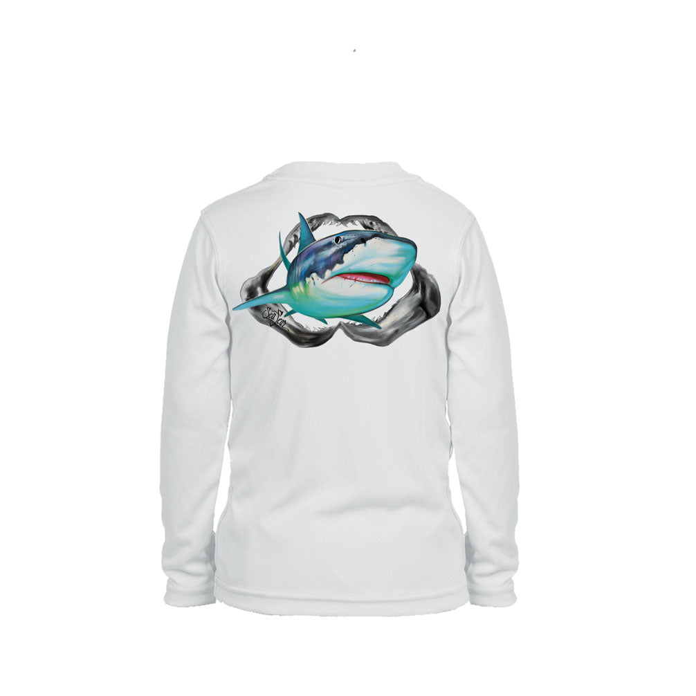 Tiger Shark Long Sleeve Toddler Performance Tee