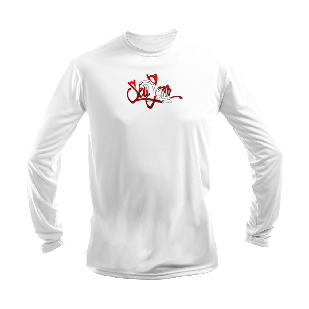 Torn Flag Long Sleeve Performance Tee – front view – Sea Fear UPF 50+ apparel