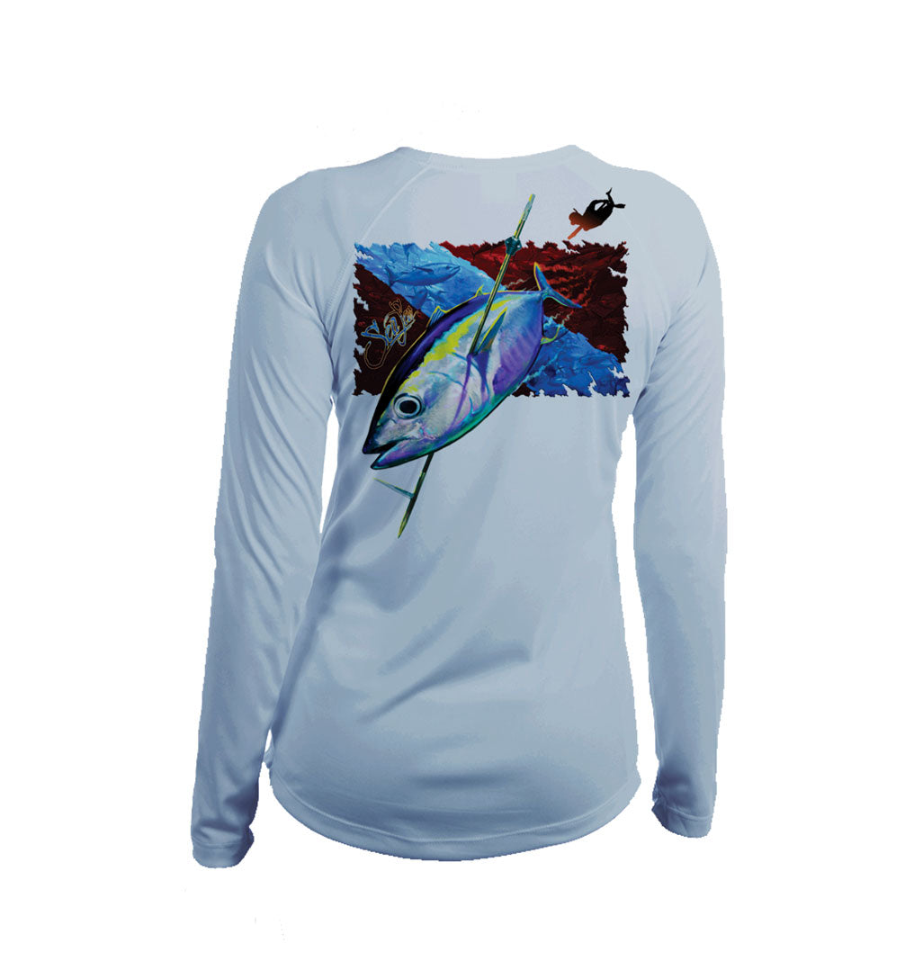 Tuna Dive Flag V-Neck Performance Tee