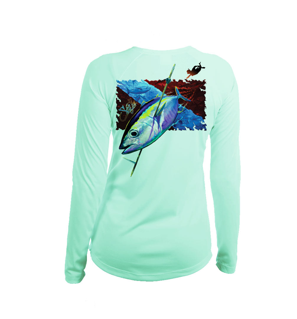 Tuna Dive Flag V-Neck Performance Tee