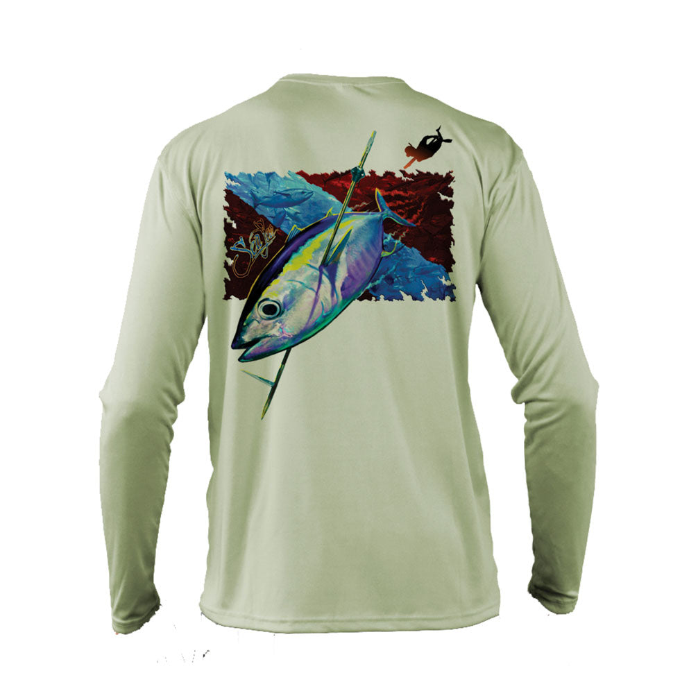 Tuna Dive Flag Long Sleeve Performance Tee