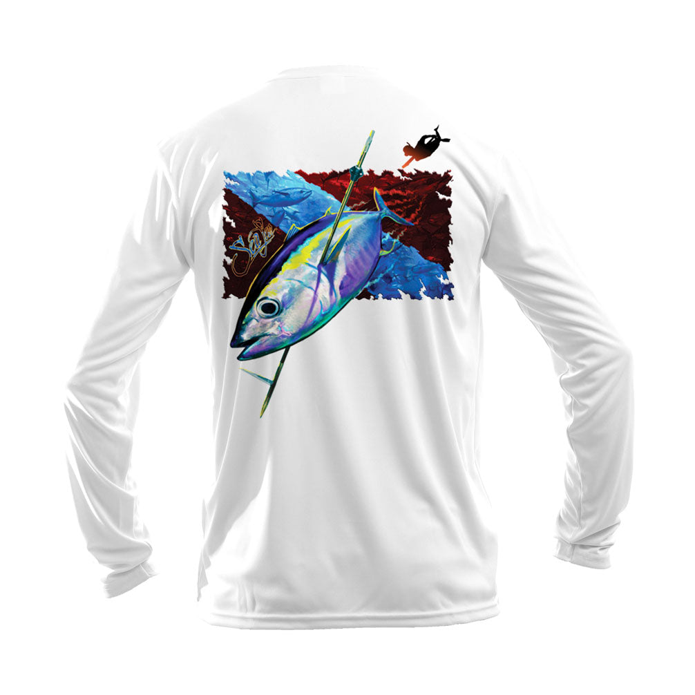 Tuna Dive Flag Long Sleeve Performance Tee